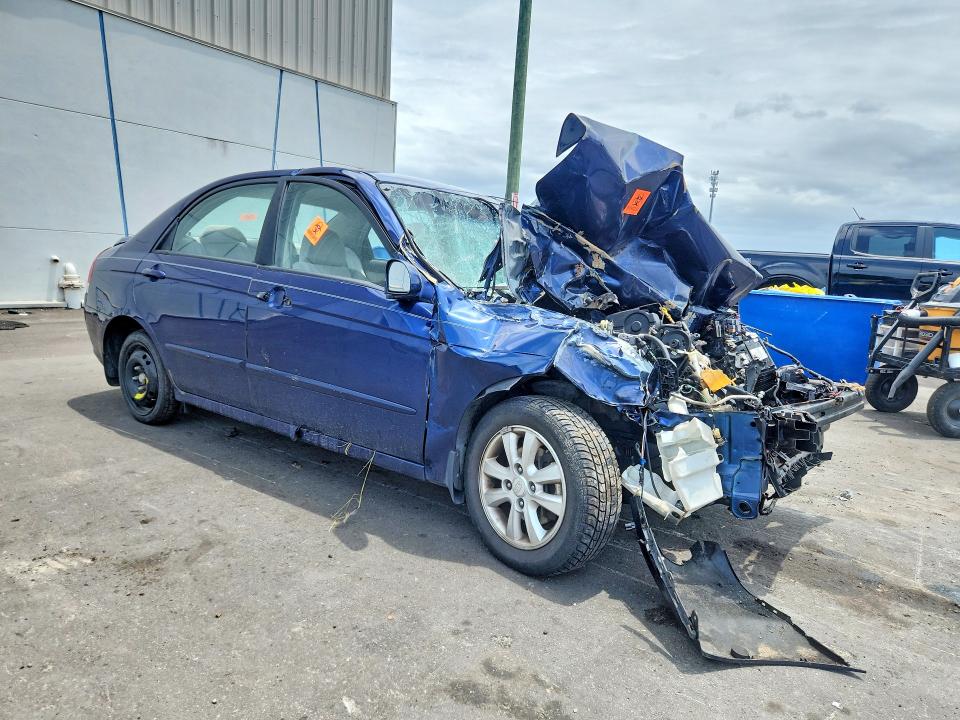 2007 Kia Spectra VIN KNAFE121075445002 COPART salvage auction — FRONT END, Fl - Cert Of Title Slvg Rebuildable, sold $350 on 2026-07-06 (photo 4)