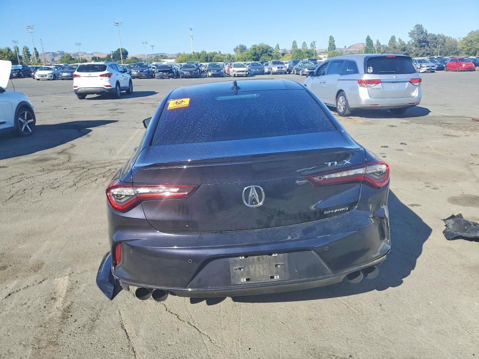 2021 Acura Tlx VIN 19UUB6F69MA000767 COPART salvage auction — FRONT END, Ca - Salvage Certificate, sold $2,900 on 2026-07-24 (photo 6)