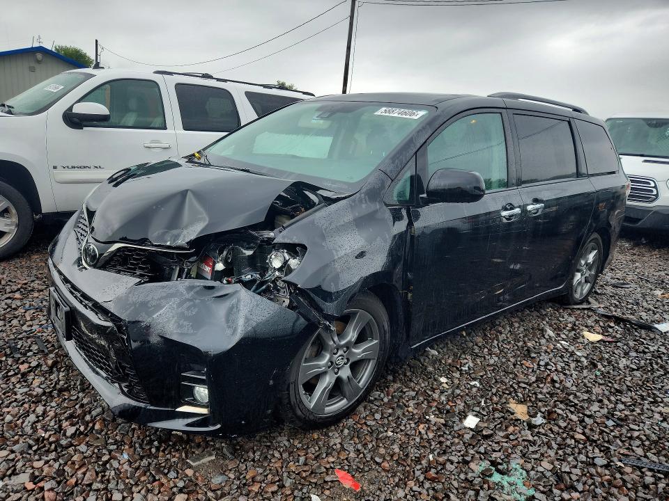 2018 Toyota Sienna VIN 5TDXZ3DC9JS939852 COPART salvage auction — FRONT END, Il - Salvage Certificate, sold $3,100 on 2026-07-27 (photo 1)