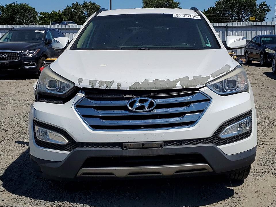 2014 Hyundai Santa fe VIN 5XYZU3LA0EG161113 COPART salvage auction — FRONT END, Ca - Salvage Certificate, sold $1,450 on 2026-07-07 (photo 5)