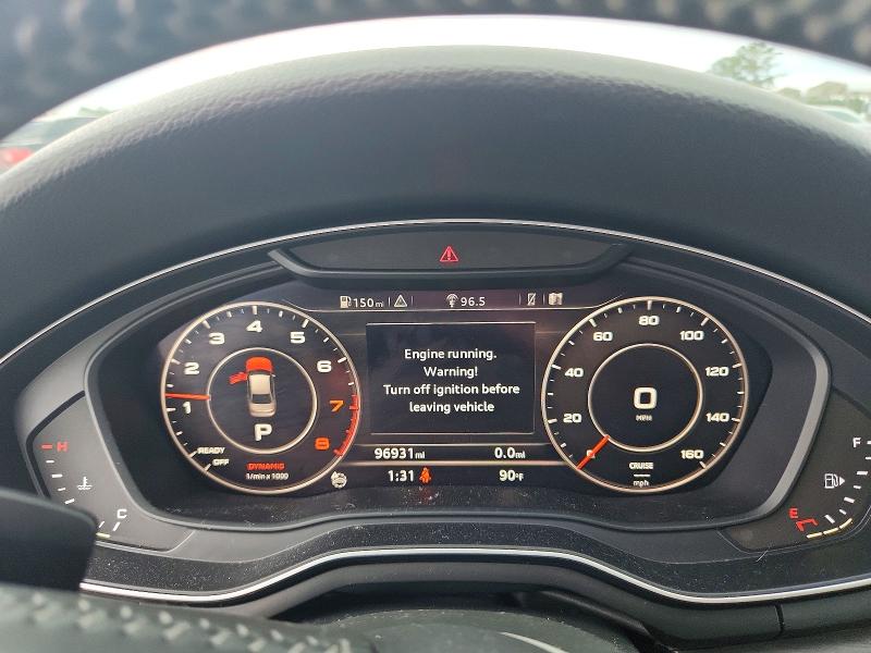 2017 Audi A4 VIN WAULNAF44HN014574 COPART salvage auction — FRONT END, Ga - Cert Of Title-Salvage, sold $4,450 on 2026-07-27 (photo 9)