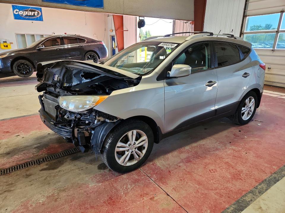 2013 Hyundai Tucson VIN KM8JUCAC4DU594055 COPART salvage auction — FRONT END, Pa - Certificate Of Salvage, sold $2,050 on 2026-07-20 (photo 1)