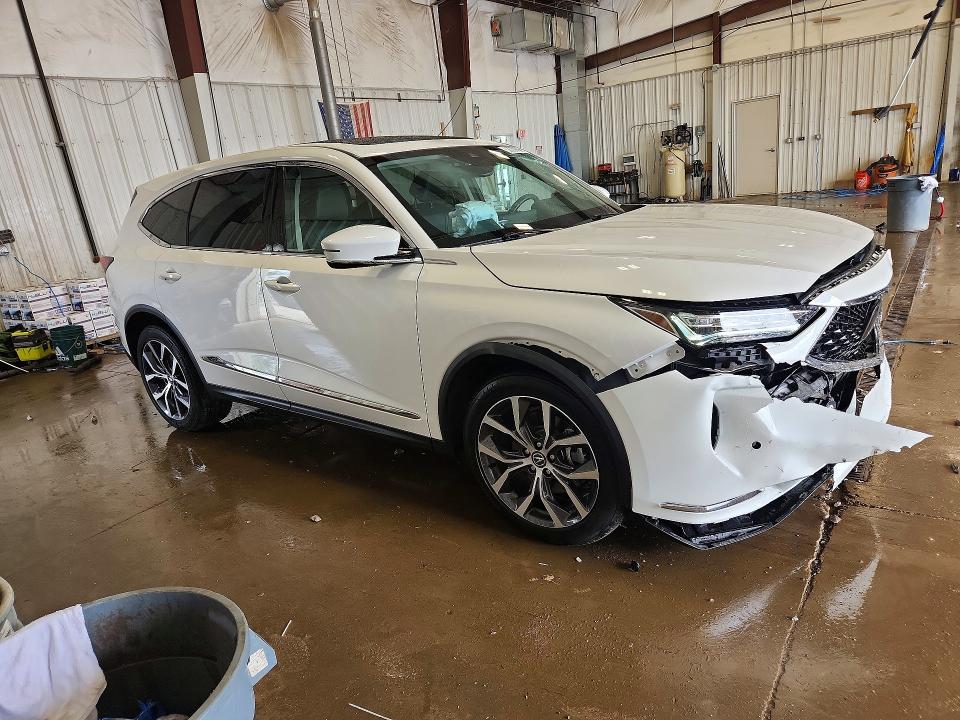2022 Acura Mdx VIN 5J8YE1H48NL033174 COPART salvage auction — FRONT END, Wi - Cert Of Title-Claim Paid, sold $12,100 on 2026-07-27 (photo 4)