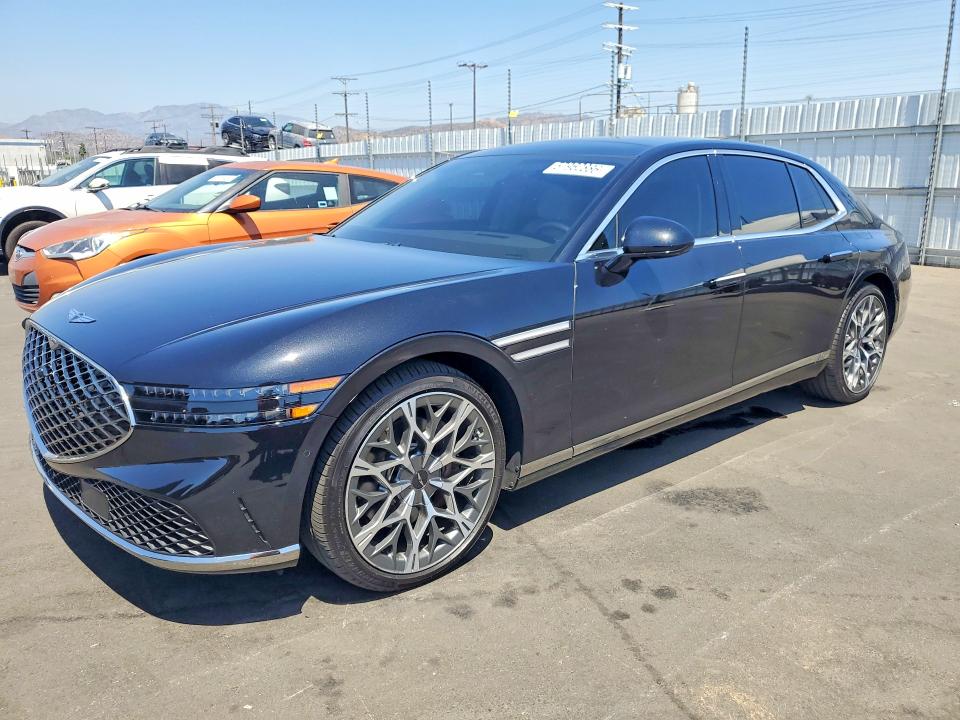 2025 Genesis G90 VIN KMTFC4SD6SU049774 COPART salvage auction — MINOR DENT/SCRATCHES, CA - SALVAGE CERTIFICATE (P), sold $52,000 on 2026-07-27 (photo 1)