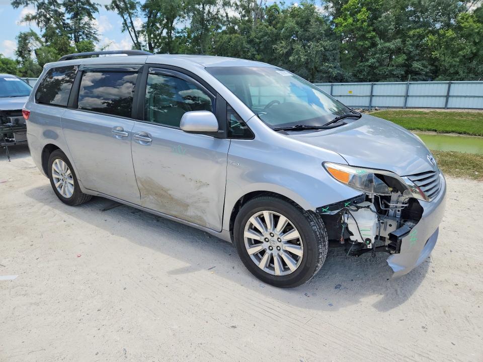 2017 Toyota Sienna VIN 5TDJZ3DC2HS146392 COPART salvage auction — FRONT END, Fl - Cert Of Title Slvg Rebuildable, sold $4,550 on 2026-07-21 (photo 4)