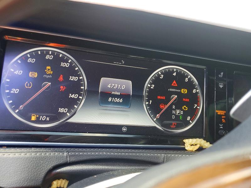 2015 Mercedes-benz S-klasse VIN WDDUG8FB2FA184337 COPART salvage auction — FRONT END, Oh - Cert Of Title-Salvage, sold $2,900 on 2026-07-08 (photo 9)
