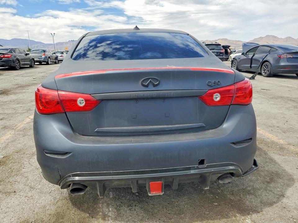 2014 Infiniti Q50 VIN JN1BV7AP9EM674097 COPART salvage auction — REAR END, Salvage Title, sold $200 on 2026-07-28 (photo 6)