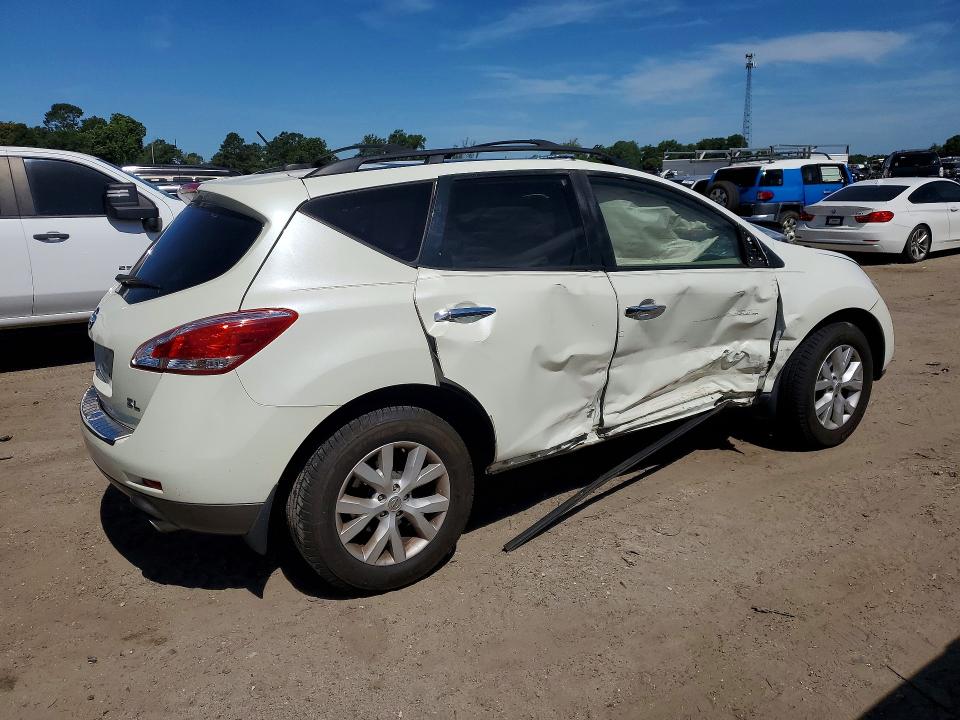 2011 Nissan Murano VIN JN8AZ1MU4BW059893 COPART salvage auction — ROLLOVER, AL - CERT OF TITLE-SALVAGE TITLE, sold $475 on 2026-07-09 (photo 3)