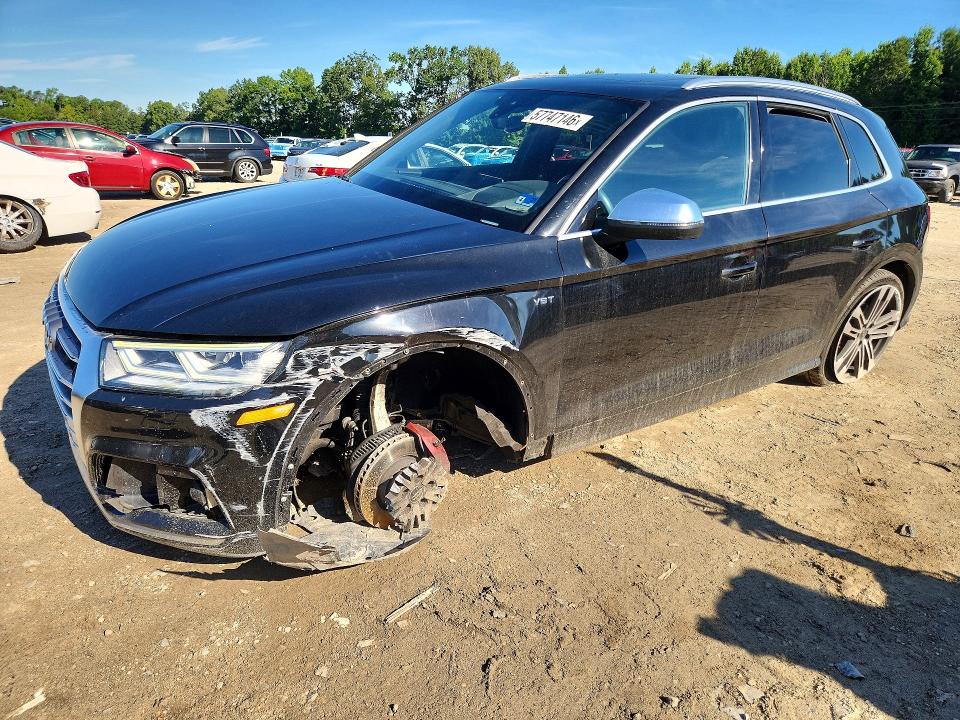 2018 Audi Sq5 VIN WA1C4AFY7J2121077 COPART salvage auction — FRONT END, Va - Cert Of Title - Salvage, sold $6,200 on 2026-07-28 (photo 1)