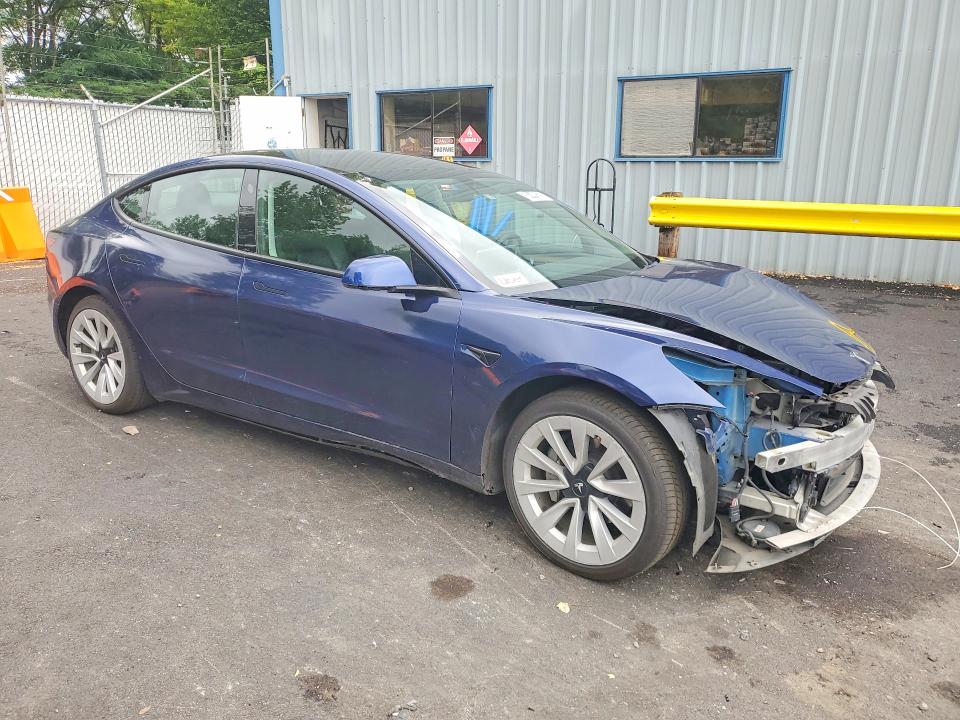 2022 Tesla Model 3 VIN 5YJ3E1EA5NF370150 COPART salvage auction — FRONT END, Or - Certificate Of Title, sold $8,300 on 2026-07-06 (photo 4)