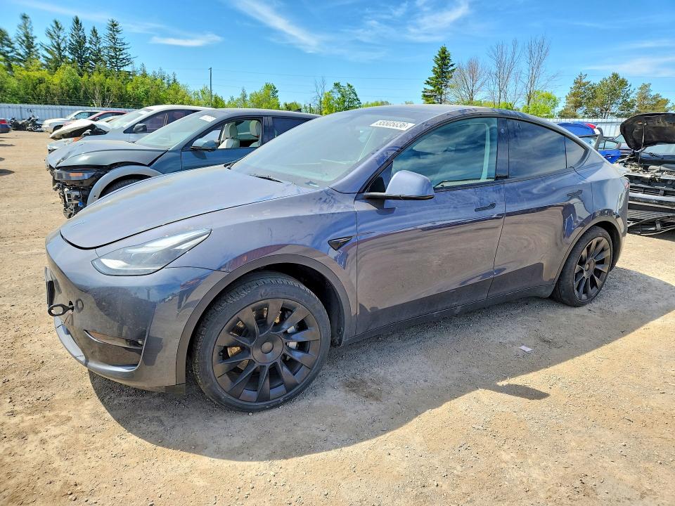 2023 Tesla Mdl y VIN 7SAYGDEE9PF775471 COPART salvage auction — FRONT END, ON - PERMIT NO BRAND - UNFIT, sold $6,100 on 2026-07-21 (photo 1)