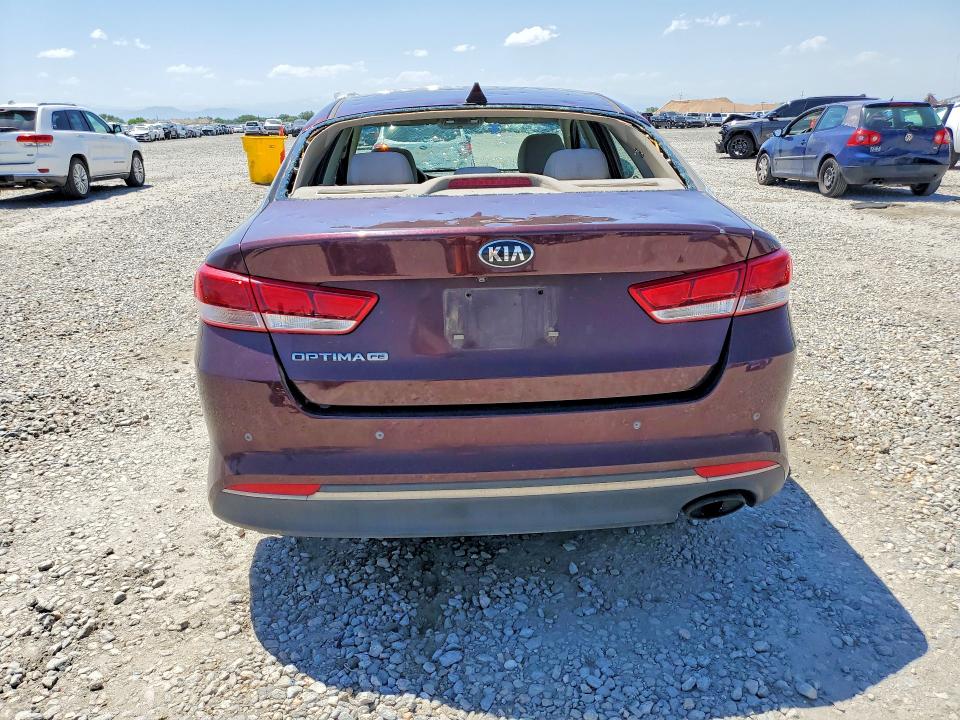 2018 Kia Optima VIN 5XXGT4L38JG229920 COPART salvage auction — HAIL, Co - Certificate Of Title, sold $2,450 on 2026-07-21 (photo 6)