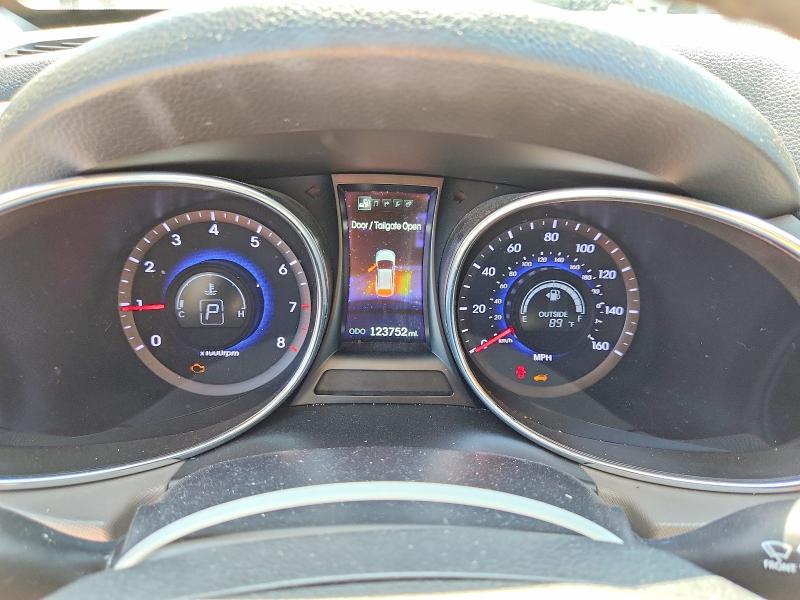 2014 Hyundai Santa fe VIN 5XYZU3LA8EG191542 COPART salvage auction — VANDALISM, Ca - Salvage Certificate, sold $1,750 on 2026-07-31 (photo 9)