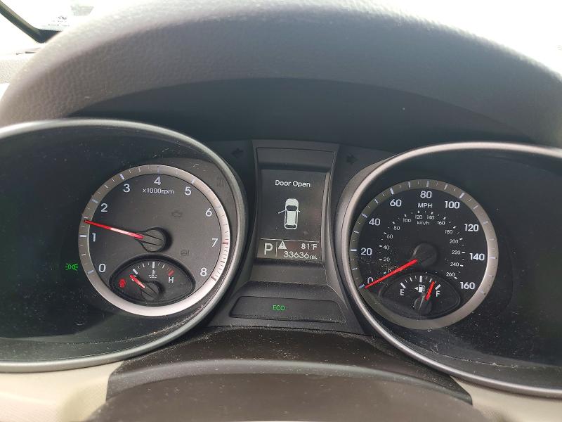 2013 Hyundai Santa fe VIN 5XYZU3LBXDG079736 COPART salvage auction — FRONT END, Il - Salvage Certificate, sold $3,700 on 2026-07-15 (photo 9)