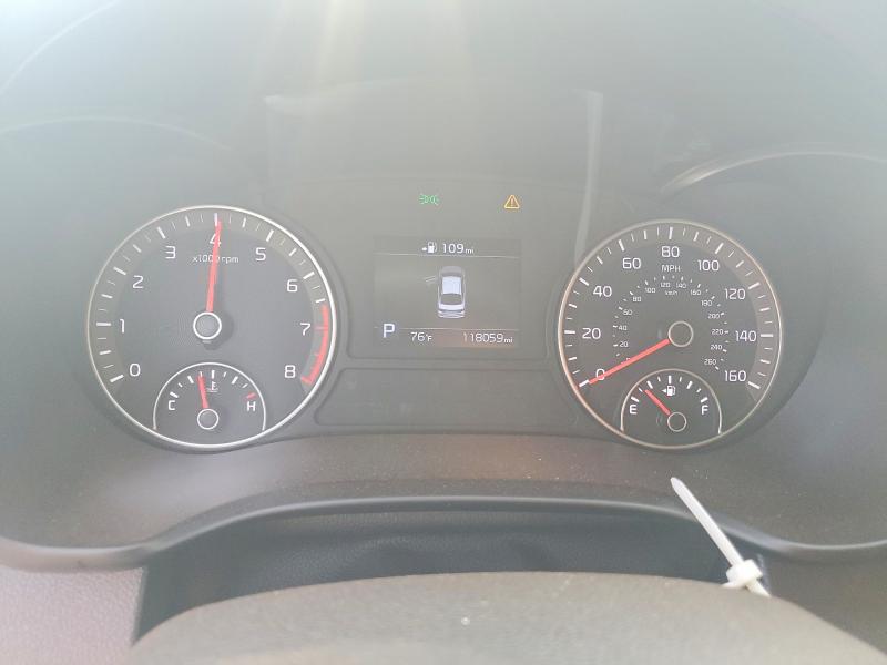 2019 Kia VIN 5XXGT4L31KG347633 COPART salvage auction — FRONT END, Al - Cert Of Title-Flood Salvage, sold $900 on 2026-07-02 (photo 9)