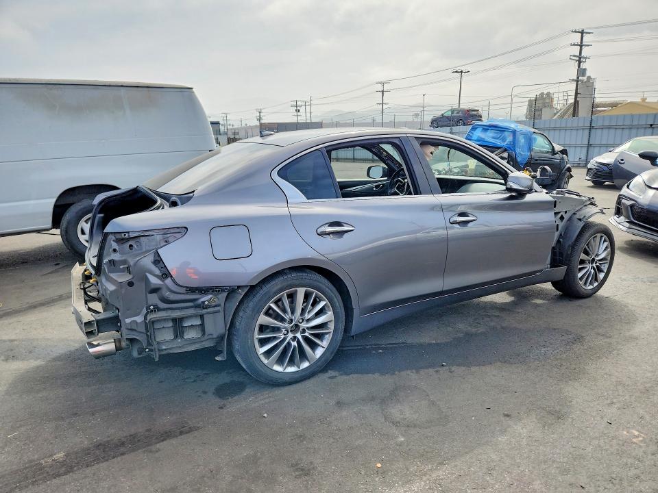 2020 Infiniti Q50 VIN JN1EV7AP2LM203869 COPART salvage auction — VANDALISM, Ca - Salvage Certificate, sold $250 on 2026-07-27 (photo 3)
