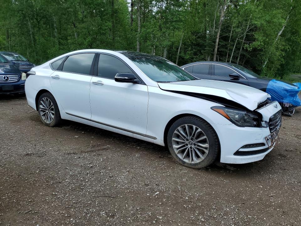 2015 Hyundai Genesis VIN KMHGN4JE0FU027181 COPART salvage auction — FRONT END, On - Permit Salvage, sold $1,950 on 2026-07-09 (photo 4)