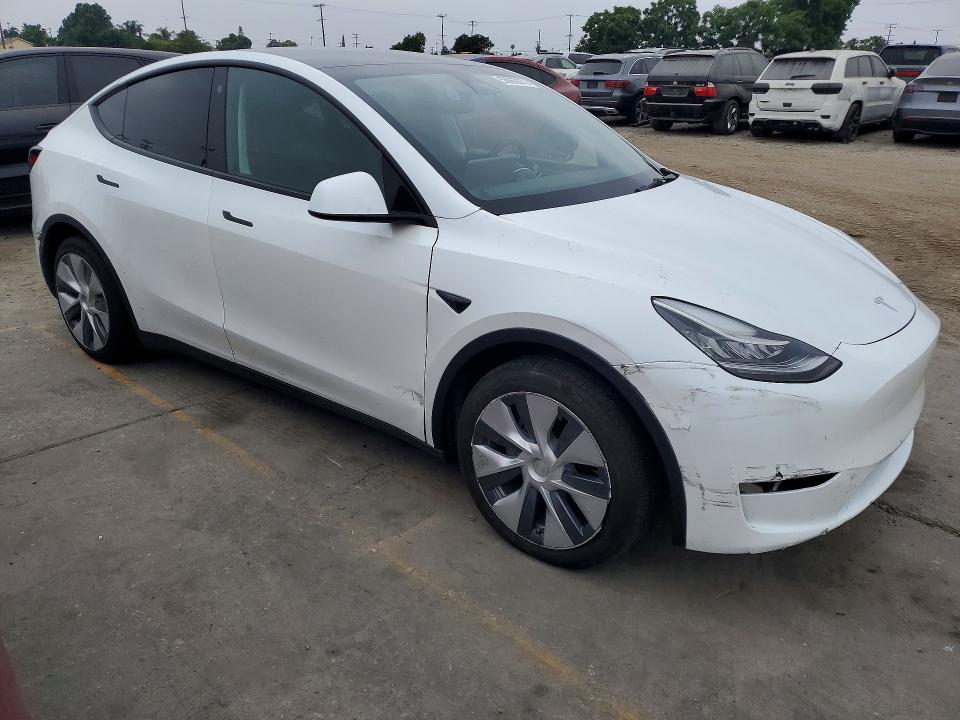 2023 Tesla Model y VIN 7SAYGDEE1PA025737 COPART salvage auction — FRONT END, Ca - Salvage Certificate, sold $14,200 on 2026-07-20 (photo 4)