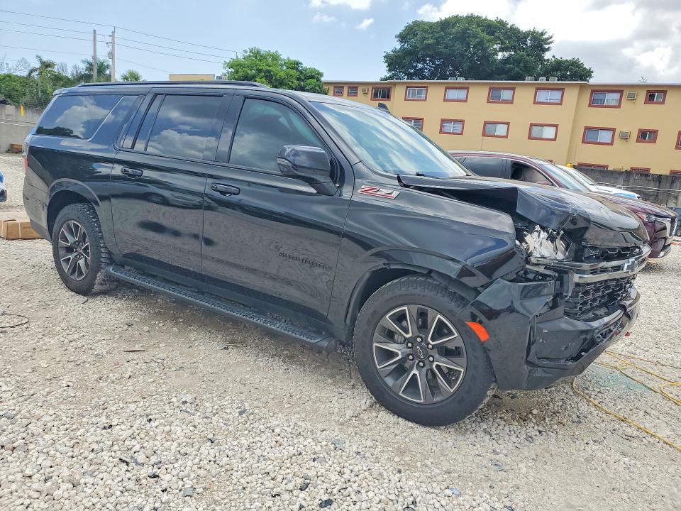 2021 Chevrolet Suburban VIN 1GNSKDKD9MR346793 COPART salvage auction — FRONT END, Salvage Title, sold $9,200 on 2026-07-28 (photo 4)