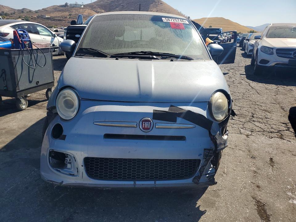 2013 Fiat 500 VIN 3C3CFFBR4DT573572 COPART salvage auction — FRONT END, Mt - Dis/Dlr/Exp Only Clean Title, sold $250 on 2026-07-27 (photo 5)