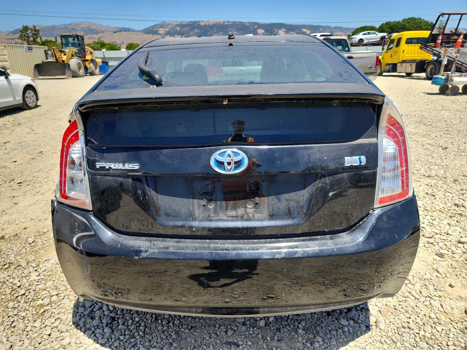 2012 Toyota Prius VIN JTDKN3DU9C5500125 COPART salvage auction — VANDALISM, Ca - Salvage Certificate, sold $525 on 2026-07-07 (photo 6)