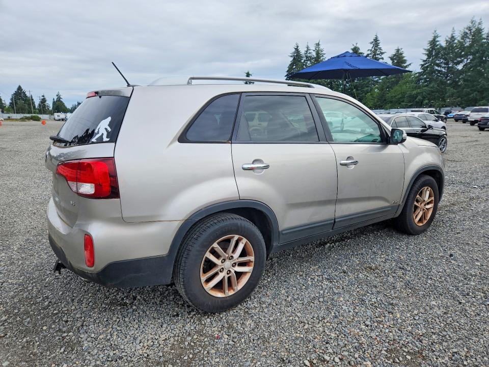 2015 Kia Sorento VIN 5XYKTDA77FG653771 COPART salvage auction — REAR END, Wa - Vehicle Cert Of Ownership-Titl, sold $1,850 on 2026-07-10 (photo 3)