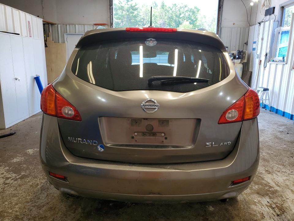 2009 Nissan Murano VIN JN8AZ18W69W133949 COPART salvage auction — REAR END, ME - CERT OF TITLE-SALVAGE COLLISIO, sold $90 on 2026-07-23 (photo 6)