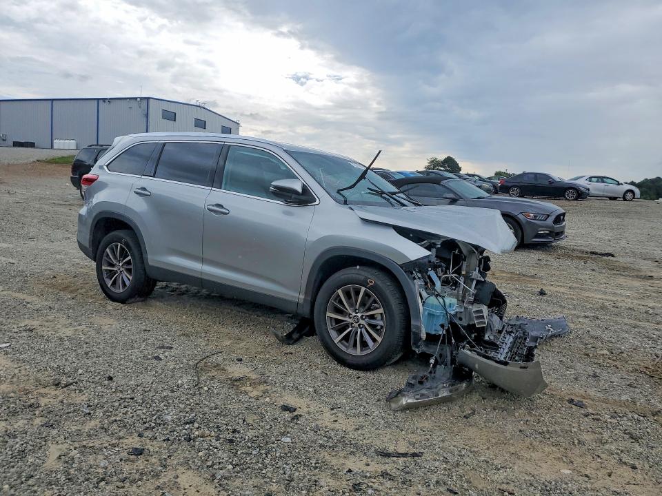 2019 Toyota Highlander VIN 5TDKZRFH5KS572326 COPART salvage auction — FRONT END, Ga - Cert Of Title-Salvage, sold $3,250 on 2026-07-29 (photo 4)