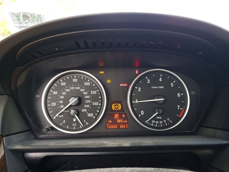 2010 BMW 5 series VIN WBANU5C55AC125071 COPART salvage auction — FRONT END, Md - Cert Of Salvage > 75% Damage, sold $375 on 2026-07-07 (photo 9)