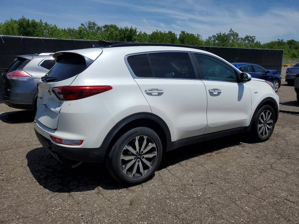 2018 Kia Sportage VIN KNDPNCAC7J7399492 COPART salvage auction — REAR END, Mi - Certificate Of Title, sold $1,100 on 2026-07-31 (photo 3)