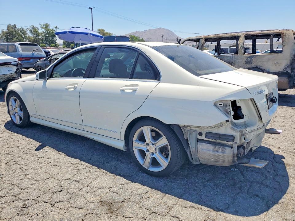 2011 Mercedes-benz C class VIN WDDGF5EB9BA458627 COPART salvage auction — REAR END, CA - SALVAGE CERTIFICATE, sold $1,200 on 2026-07-16 (photo 2)