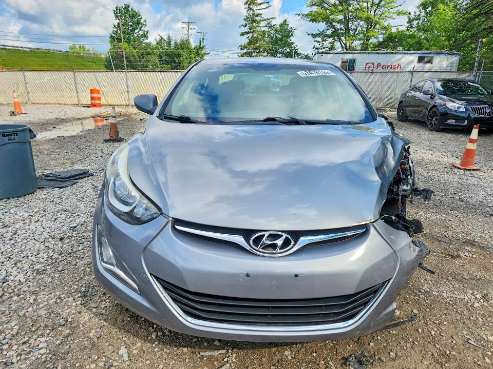 2015 Hyundai Elantra VIN KMHDH4AE8FU455879 COPART salvage auction — FRONT END, Oh - Cert Of Title-Salvage, sold $700 on 2026-07-15 (photo 5)