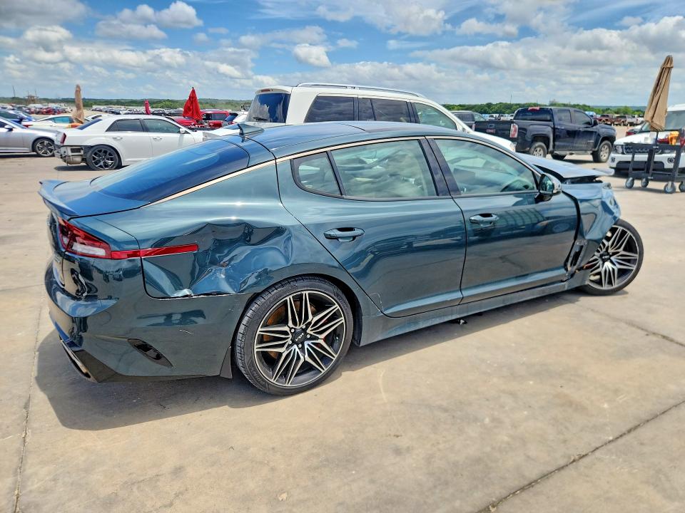 2022 Kia Stinger VIN KNAE45LC3N6119837 COPART salvage auction — FRONT END, TX - SALVAGE VEHICLE TITLE, sold $175 on 2026-07-30 (photo 3)