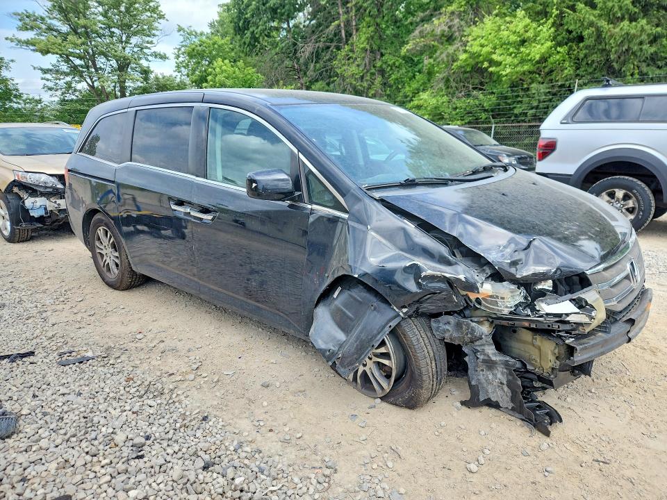 2013 Honda Odyssey VIN 5FNRL5H46DB090975 COPART salvage auction — FRONT END, Oh - Cert Of Title-Salvage, sold $90 on 2026-07-29 (photo 4)