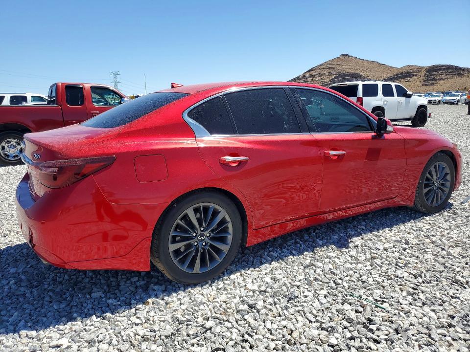 2021 Infiniti Q50 VIN JN1EV7BP9MM700448 COPART salvage auction — SIDE, Nv - Salvage Title, sold $6,600 on 2026-07-22 (photo 3)