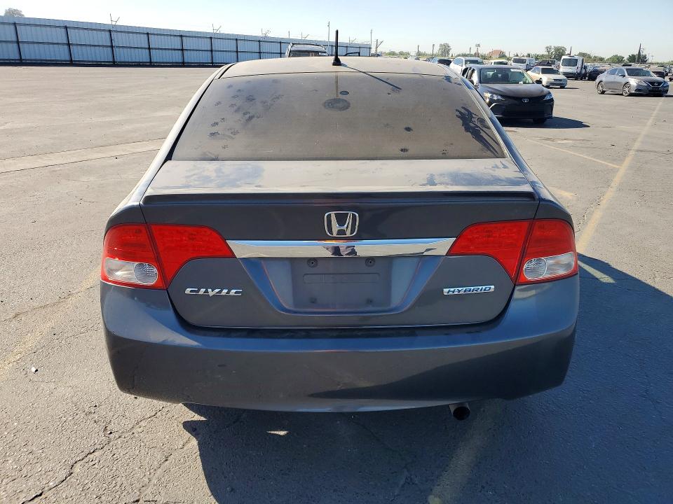 2009 Honda Civic hybrid VIN JHMFA362X9S001982 COPART salvage auction — SIDE, CA - SALVAGE CERTIFICATE, sold $325 on 2026-07-30 (photo 6)