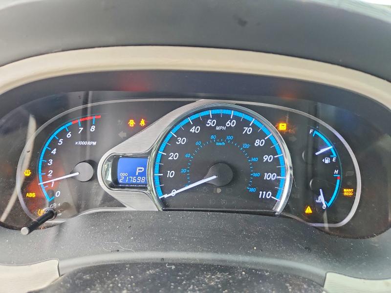 2012 Toyota Sienna VIN 5TDYK3DC1CS276921 COPART salvage auction — FRONT END, Tx - Salvage Vehicle Title, sold $1,600 on 2026-07-07 (photo 9)