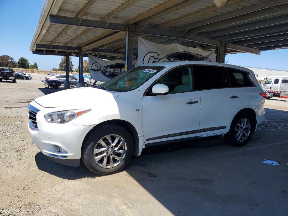 2014 Infiniti Qx60 VIN 5N1AL0MM0EC513050 COPART salvage auction — SIDE, Ca - Dis/Dlr/Exp Only Lien Papers, sold $425 on 2026-07-21 (photo 1)