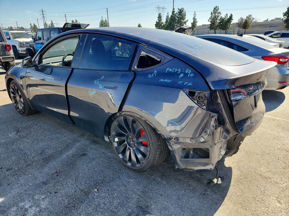 2024 Tesla Model y VIN 7SAYGDEFXRF020194 COPART salvage auction — REAR END, Ca - Salvage Certificate, sold $8,100 on 2026-07-28 (photo 2)