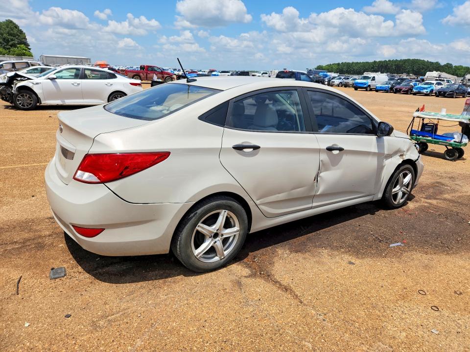 2016 Hyundai Accent VIN KMHCT4AE6GU123807 COPART salvage auction — FRAME DAMAGE, TX - CERTIFICATE OF TITLE, sold $850 on 2026-07-06 (photo 3)