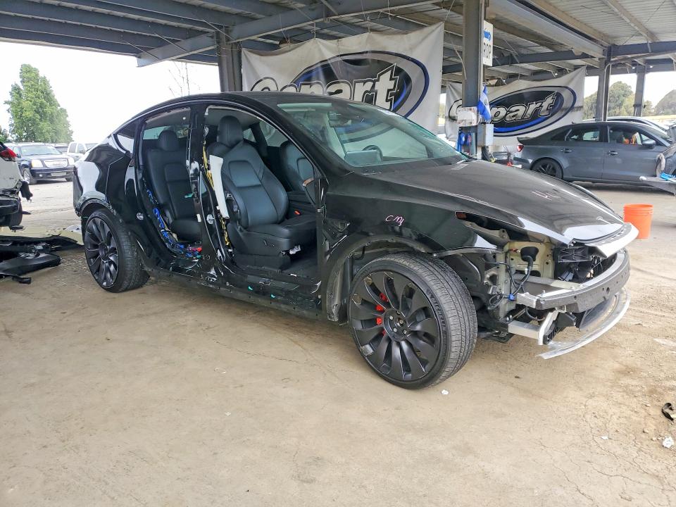 2024 Tesla Model y VIN 7SAYGDEFXRF022544 COPART salvage auction — SIDE, Ca - Salvage Certificate, sold $6,300 on 2026-07-23 (photo 4)