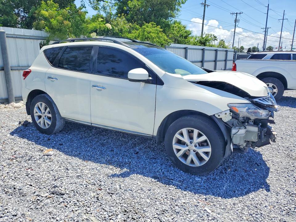 2011 Nissan Murano VIN JN8AZ1MU5BW067680 COPART salvage auction — FRONT END, Fl - Cert Of Title Slvg Rebuildable, sold $500 on 2026-07-10 (photo 4)