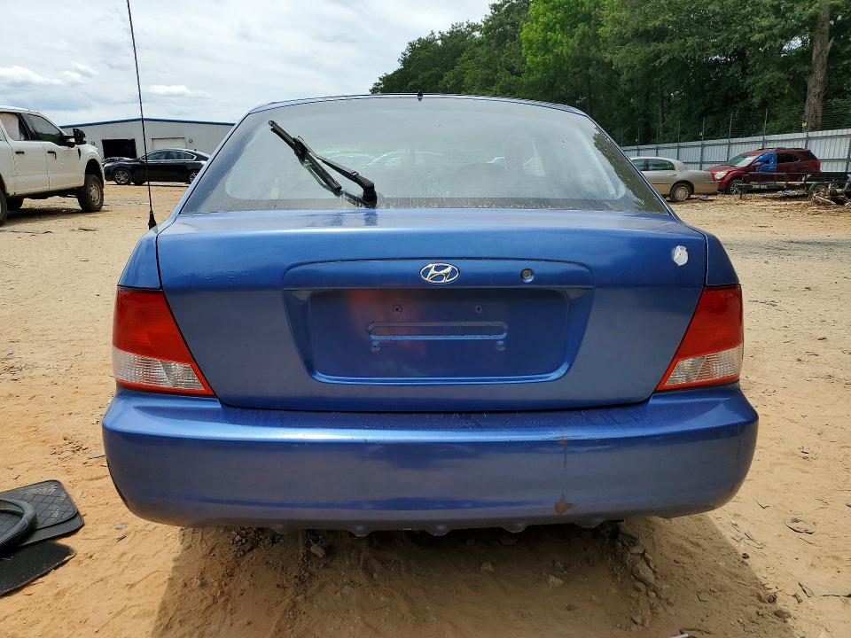 2002 Hyundai Accent VIN KMHCG35C82U210866 COPART salvage auction — UNDERCARRIAGE, Ga - Cert Of Title-Salvage, sold $275 on 2026-07-31 (photo 6)