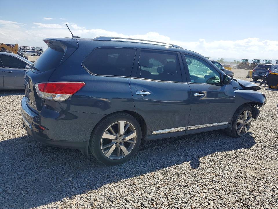 2015 Nissan Pathfinder VIN 5N1AR2MM8FC669977 COPART salvage auction — FRONT END, Co - Public - Salvage Title, sold $800 on 2026-07-09 (photo 3)