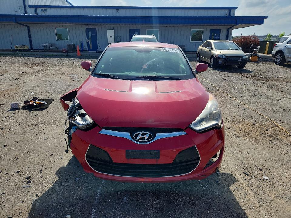 2013 Hyundai Veloster VIN KMHTC6AD3DU138442 COPART salvage auction — FRONT END, Wi - Junked Vehicle Bill Of Sale, sold $425 on 2026-07-14 (photo 5)