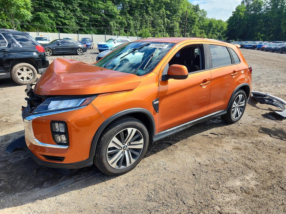 2022 Mitsubishi Outlander VIN JA4APUAU7NU009541 COPART salvage auction — FRONT END, Pa - Certificate Of Salvage, sold $175 on 2026-07-29 (photo 1)