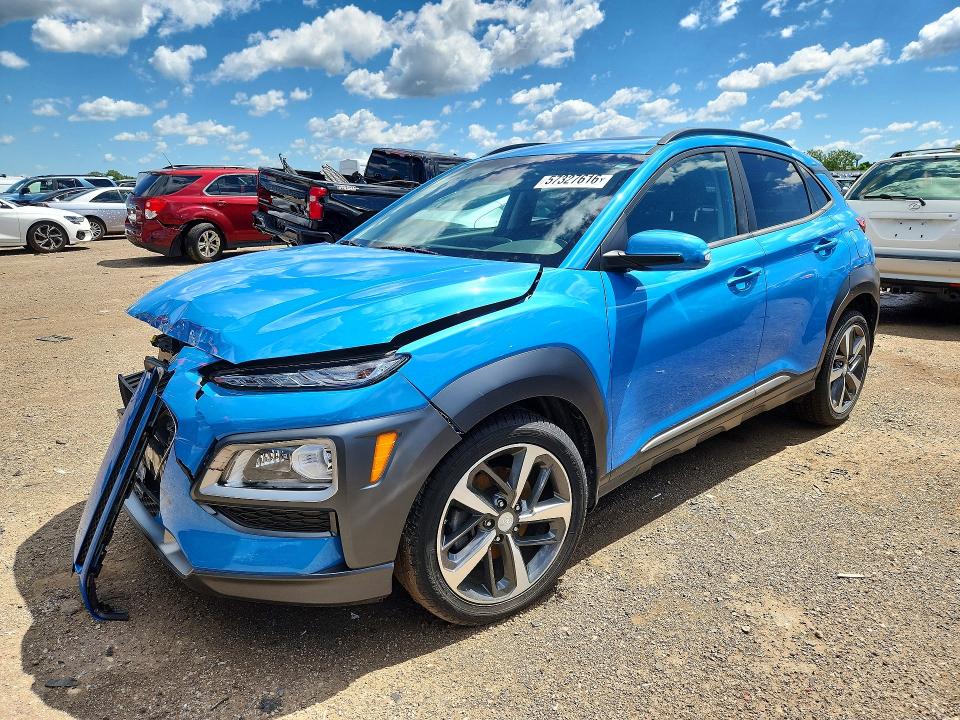 2021 Hyundai Kona VIN KM8K3CA5XMU605536 COPART salvage auction — FRONT END, IL - SALVAGE CERTIFICATE, sold $3,800 on 2026-07-28 (photo 1)