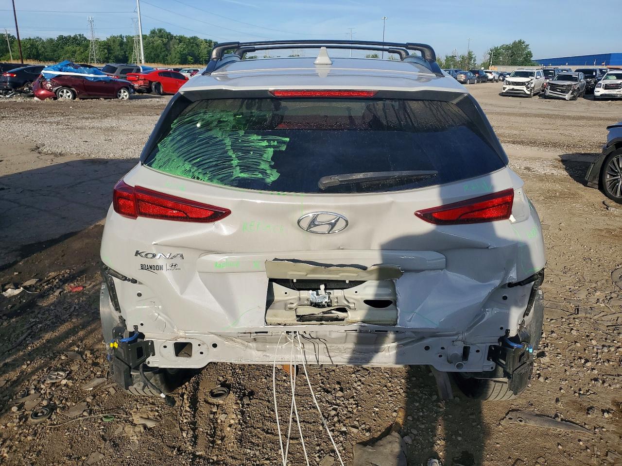 2022 Hyundai Kona VIN KM8K32AB4NU863777 COPART salvage auction — Rear End, St - Salvage Title, sold $5,200 on 2026-07-10 (photo 6)