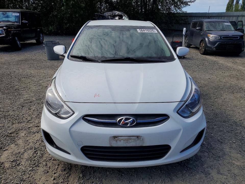 2016 Hyundai Accent VIN KMHCT4AE3GU091138 COPART salvage auction — REAR END, Wa - Bill Of Sale, sold $425 on 2026-07-27 (photo 5)