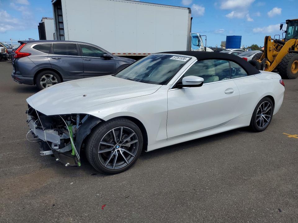 2022 BMW 4er VIN WBA23AT05NCK77599 COPART salvage auction — FRONT END, Hi - Certificate Of Salvage, sold $9,700 on 2026-08-10 (photo 1)